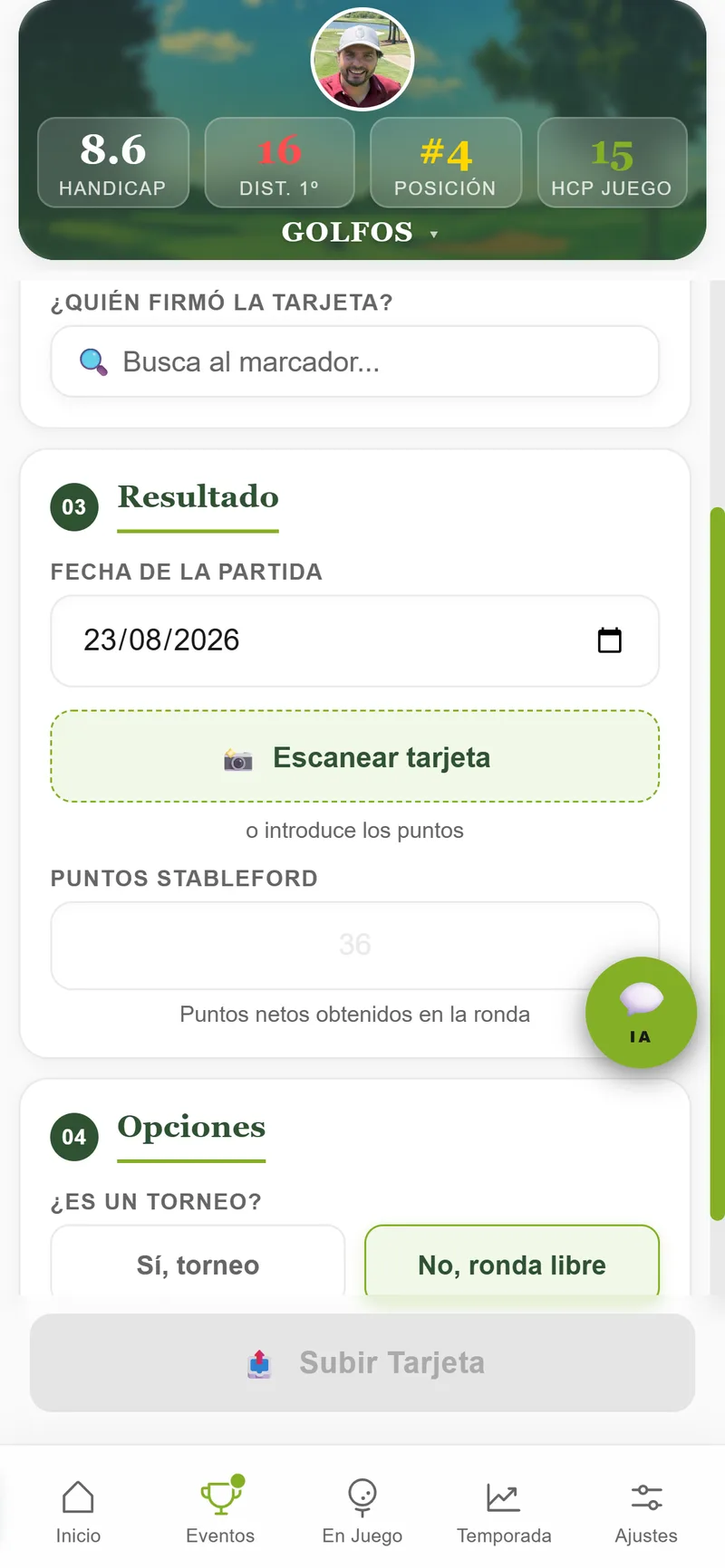 Escanea tu tarjeta