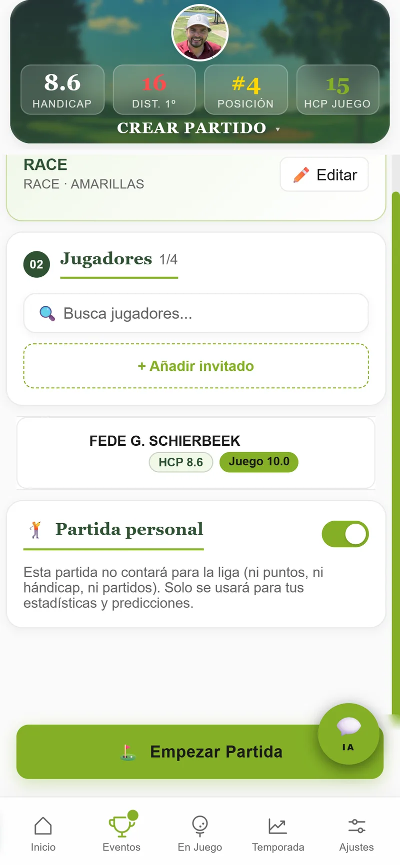 Partida personal